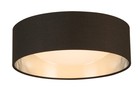 Eglo 204718A Orme 13"W LED Flush Mount Ceiling Fixture - Black