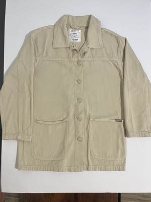 Pull&Bear Cotton Twill Women s Chore Jacket /Beige /Point collar/Light Weight