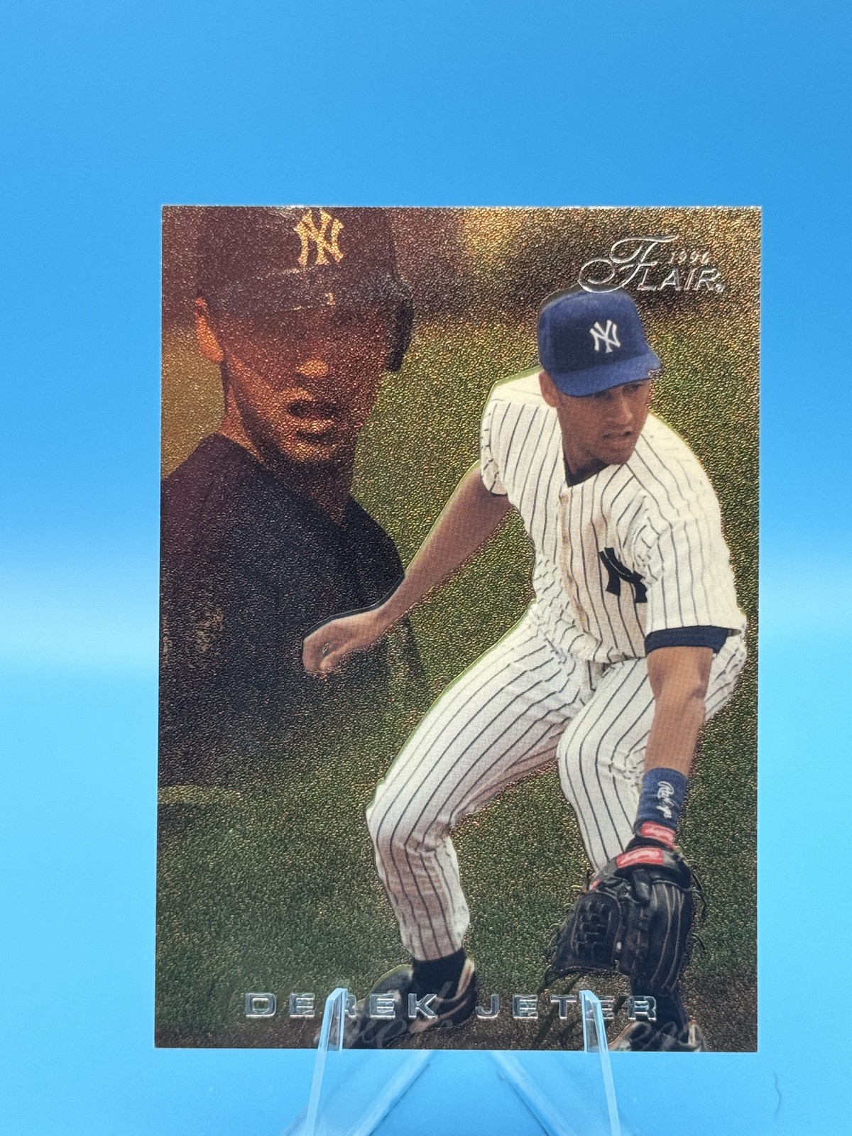 1996 Flair #129 Derek Jeter Silver Lettering