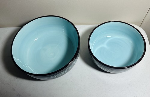 Laurie Gates CASUAL BLUES Nesting Mixing Bowls-Set Of Two - Picture 2 of 7