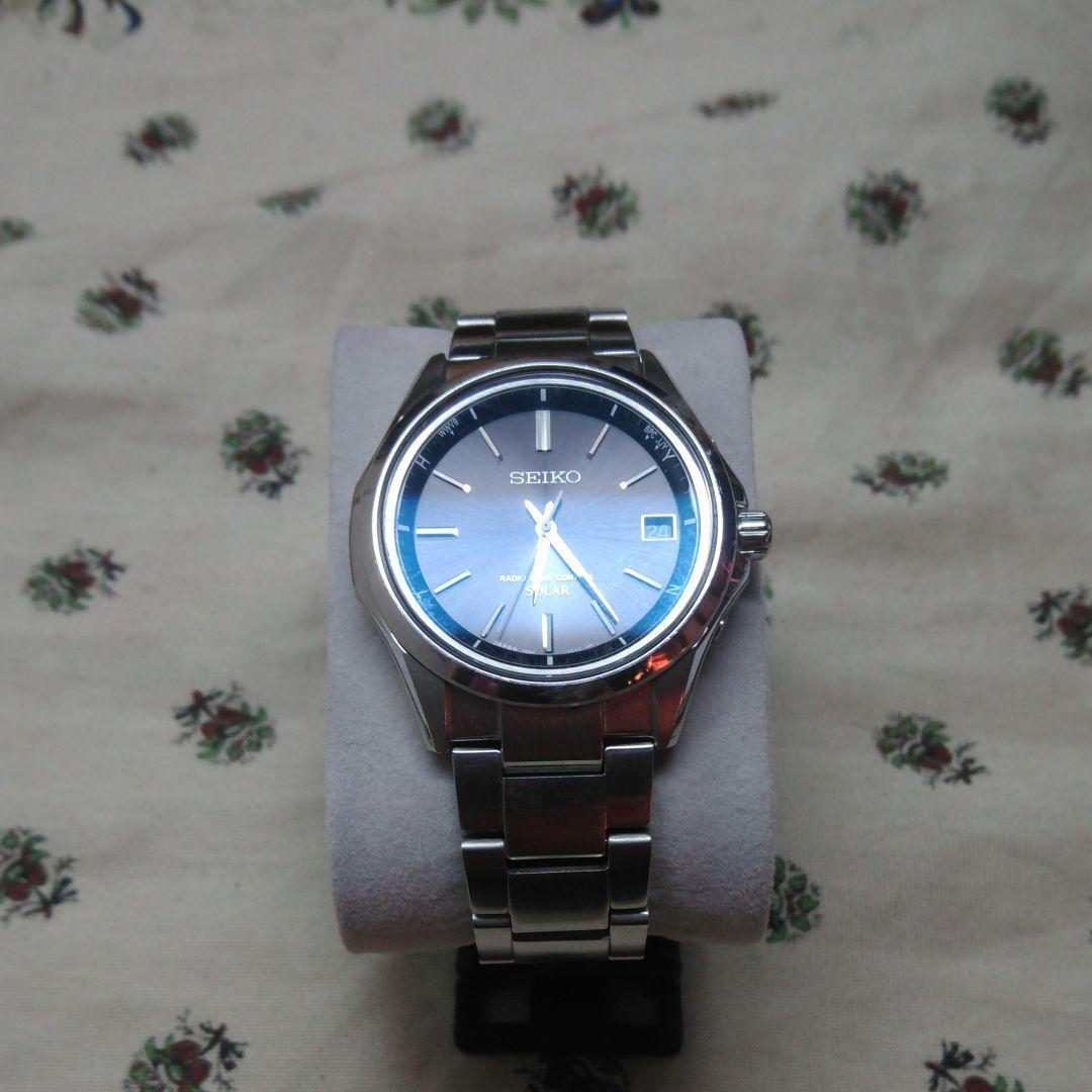 Seiko Brightz 7B24-0BN0 Date Radio Wave Control Solar Mens