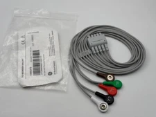 GE E9003FB/Marquette 411202-001 ECG Leadwire 5-Lead Grouped Snap AHA (New,1Pc)