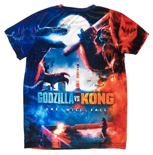 SALE Adult Godzilla vs Kong One Will Fall T-Shirt Lightweight Double Side Print - Picture 2 of 3