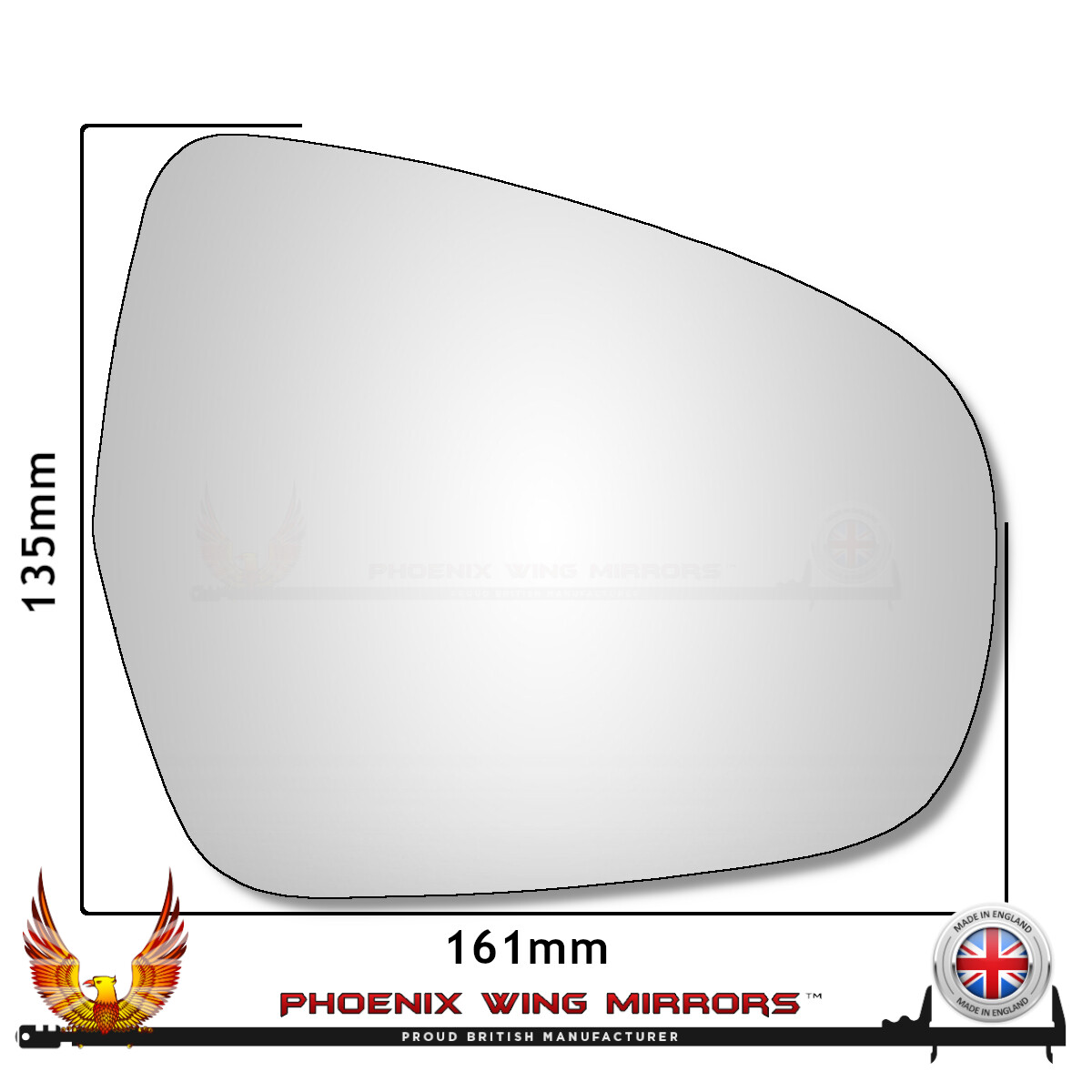 Right Hand Drivers Side For Suzuki S Cross 2013-2024 Convex Wing Mirror Glass