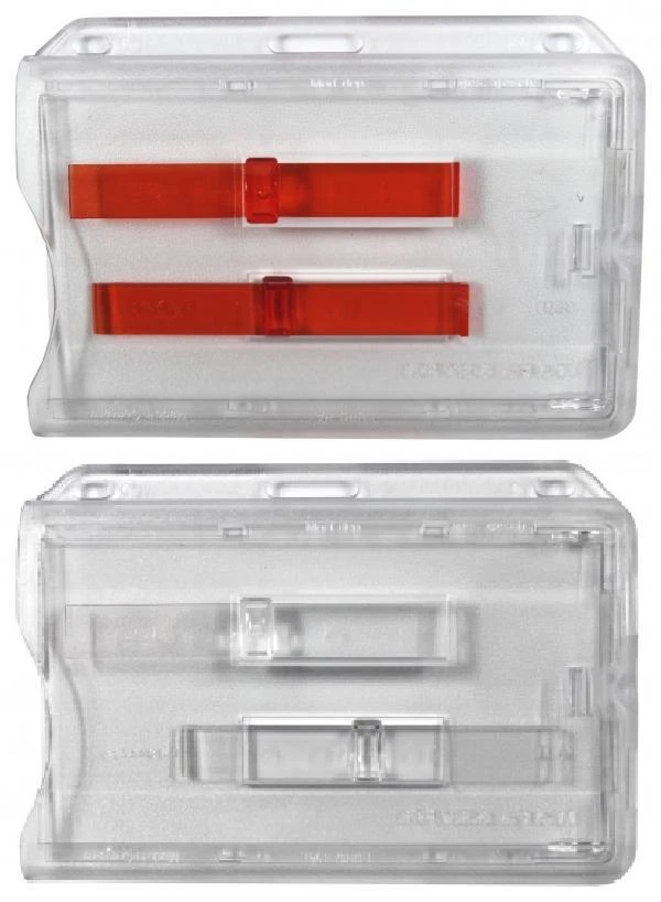 Kartenhalter für 2 Kreditkarten, Betriebsausweis, Ausweishülle - Halter cd10