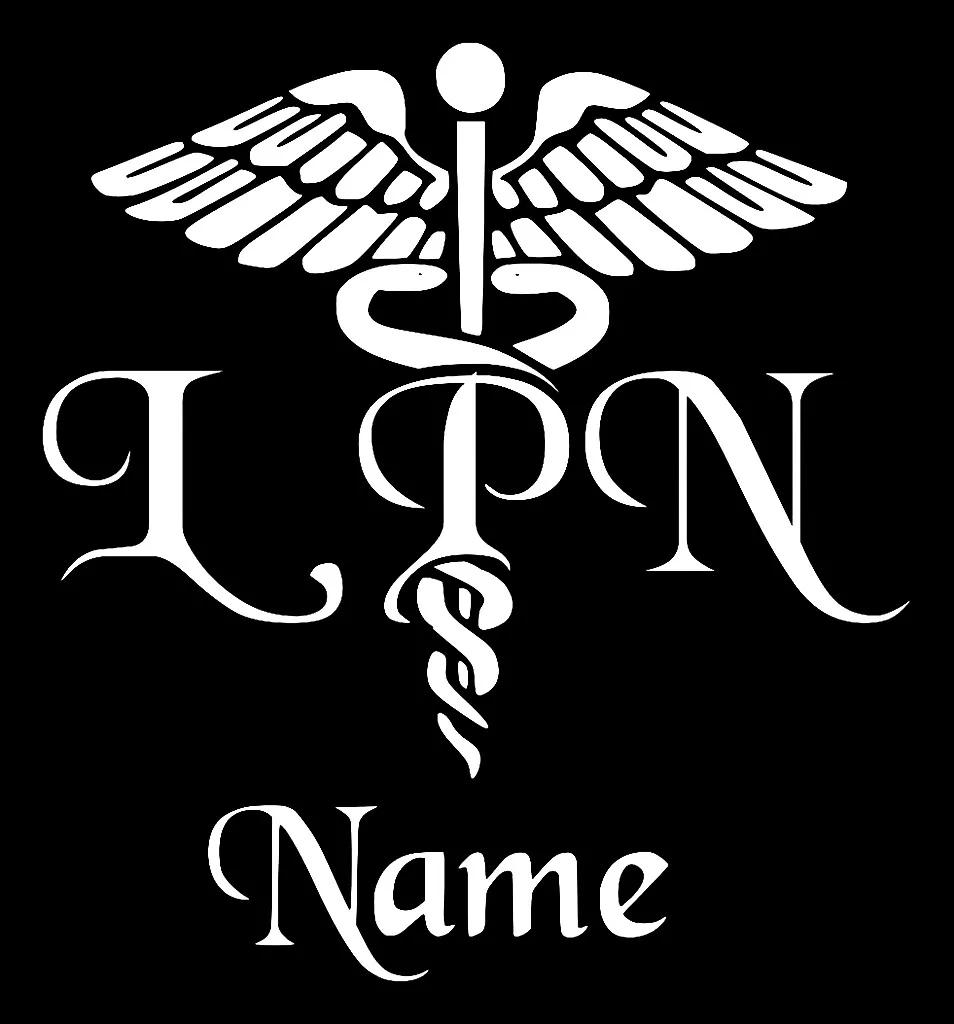 Personalized Caduceus Snake Medical Emblem Vinyl Decal Sticker LPN Nurse  Yeti | eBay