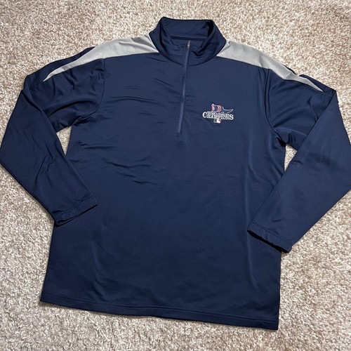 Boston Red Sox Suéter Hombre Grande Azul 1/4 Cremallera Pulóver Serie Mundial 2018 Campos - Imagen 2 de 12