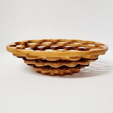 Wooden Oval Fruit Bowl Crafted from Yellow Pine and Cedar