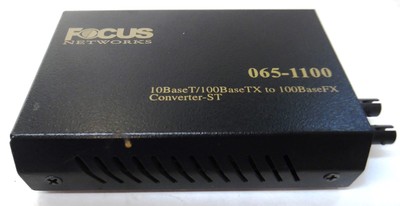 FOCUS NETWORKS, CONVERTER, 065-1100, 10BASET/100BASETX TO 100BASEFX