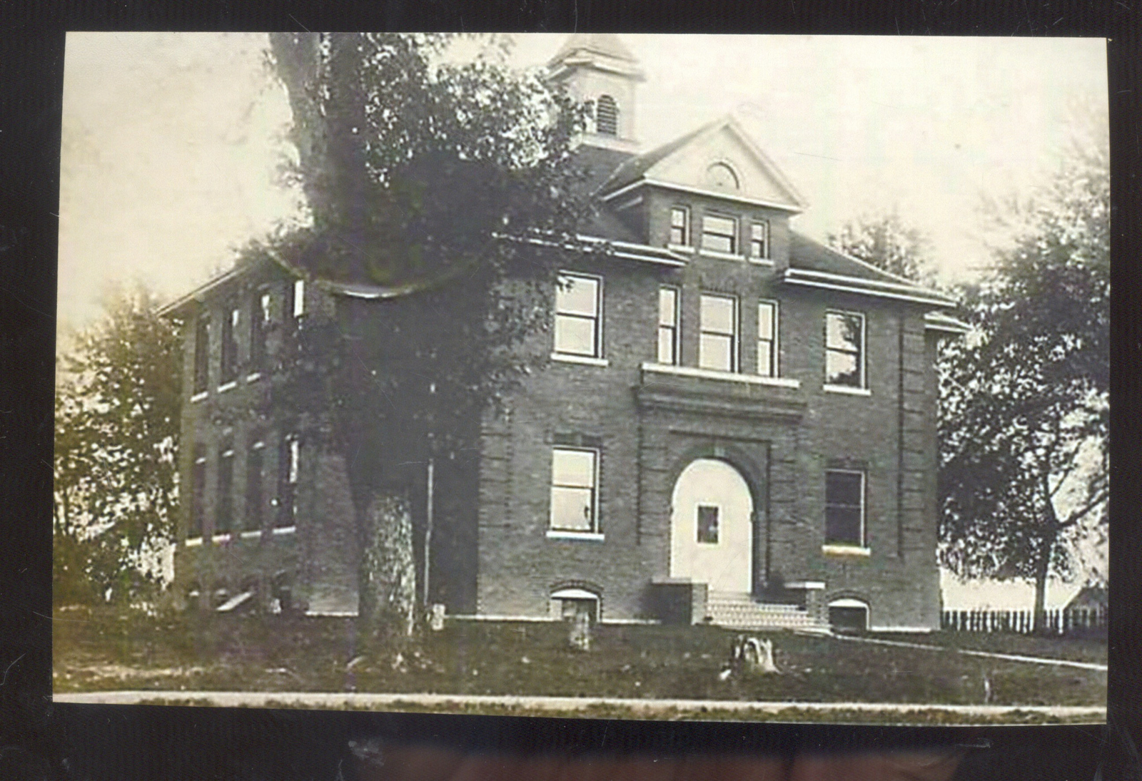 REAL PHOTO AFTON IOWA HIGH SCHOOL BUILDING POSTCARD COPY eBay
