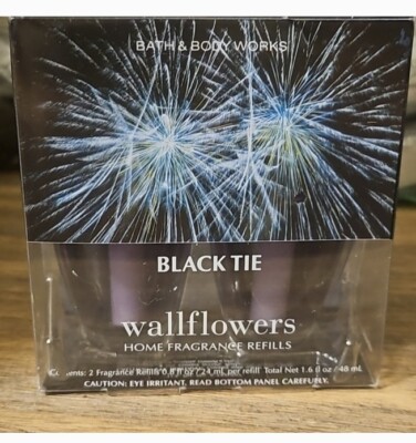 NEW Bath & Body Works Black Tie Wallflowers Fragrance Refill Bulbs 2-Pack