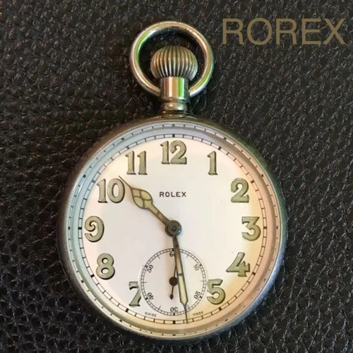 Antique Rolex Vintage Military Pocket Watch - Manual Winding Royal Navy Edition
