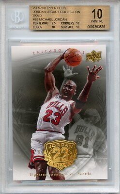 MICHAEL JORDAN 2009-10 UD UPPER DECK MJ LEGACY GOLD #88 BGS 10