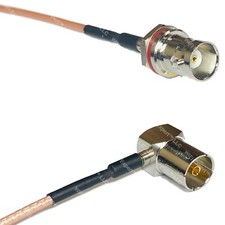 RG316 BNC FEMALE SM BULKHEAD to DVB Pal Female Angle RF Cable Rapid-SHIP LOT