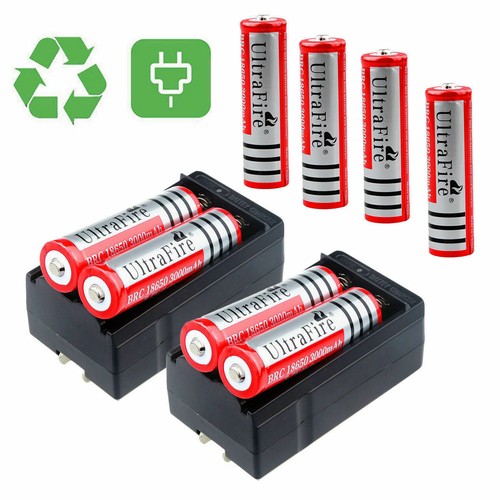 3.7V Button Top Rechargeable Battery 3000mAh Lithium Cell for Flashlight USA - Picture 28 of 33