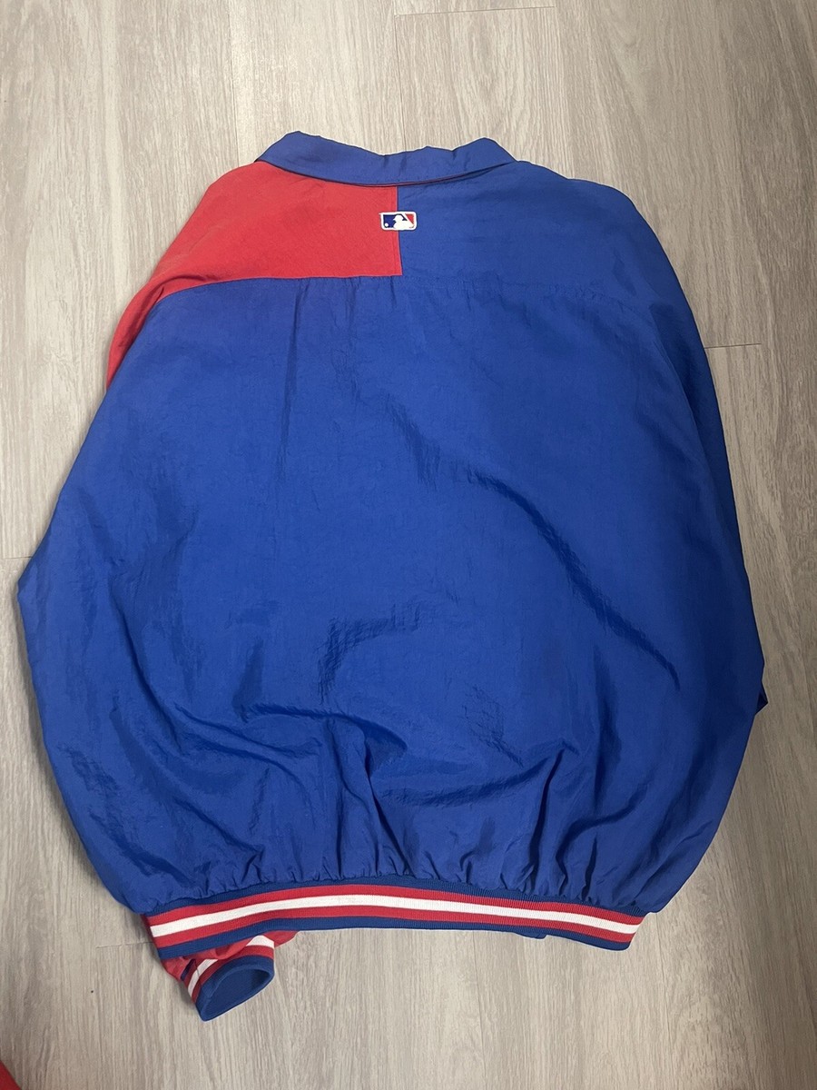 STARTERのTEXAS RANGERSのスタジャン Men's Texas Rangers Starter Royal Printed Logo Varsity Full