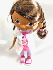 Just Play Doc McStuffins Talking Doll Doctor White Coat w Stethoscope 12" Works