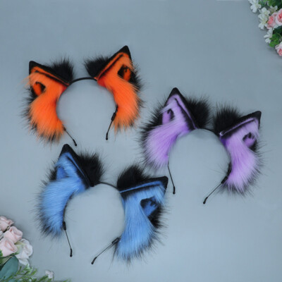 FOX FUR Hair Accessory (NEW) Crystal Fox Fur Headband – GK Furs main image 3