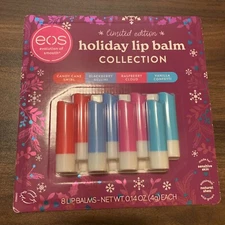 Lip Balm Eos Ltd Edition Holiday Collection Natural Shea 8 Pcs 0.14 oz each