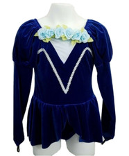 Ballet At It's Best BLUE Child Small Dance Costume Skirted Leotard Only No Tutu
