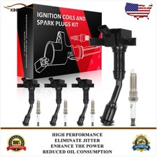 4 Ignition Coils & Spark Plugs For Ford Fusion 2014-2020 Escape 2017-2019 1.5L