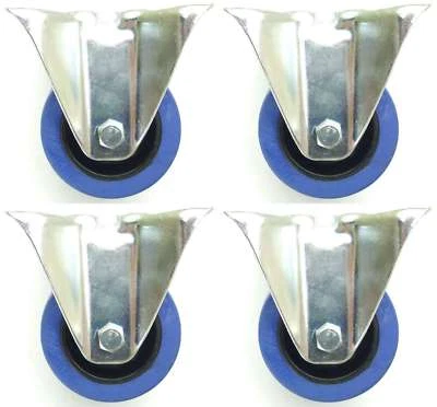 4 Stück 80 mm SL Rollen Bockrollen Laufrollen Transportrollen Blue Wheels Wheel