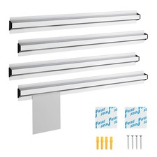 4 Pack 24 Inch Aluminum Ticket Holder for Restaurant, Slide Check Rack for Kitch