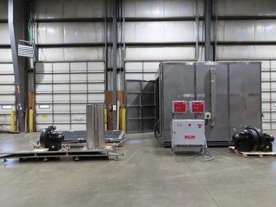 IDD Process Packaging Stainless Bulk Dryer System 52x120x96'' ID 20kw Blowers x3