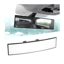 Car Rearview Mirror, 12 Inch Anti Glare Panoramic Wide Angle HD Clear White