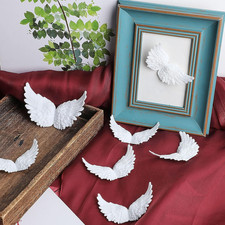 3D Plastic Angel Wings for Crafts Christmas Tree Ornaments White Feathers Cos...