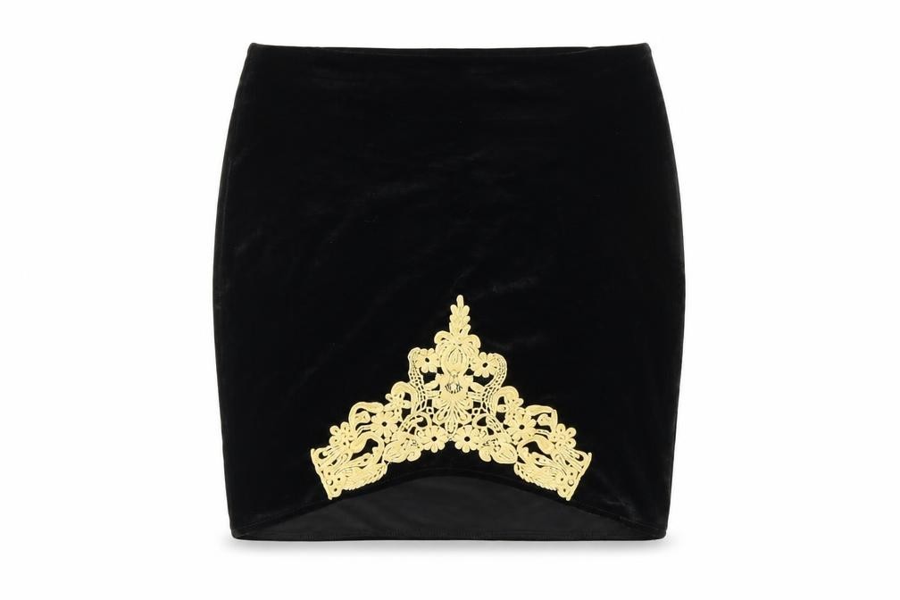Minifalda Missguided para mujer talla 12 UK '' detalle de ganchillo negro W29