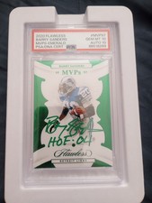 2020 FLAWLESS BARRY SANDERS MVPS - EMERALD  5/5  PSA 10! AUTO 10!