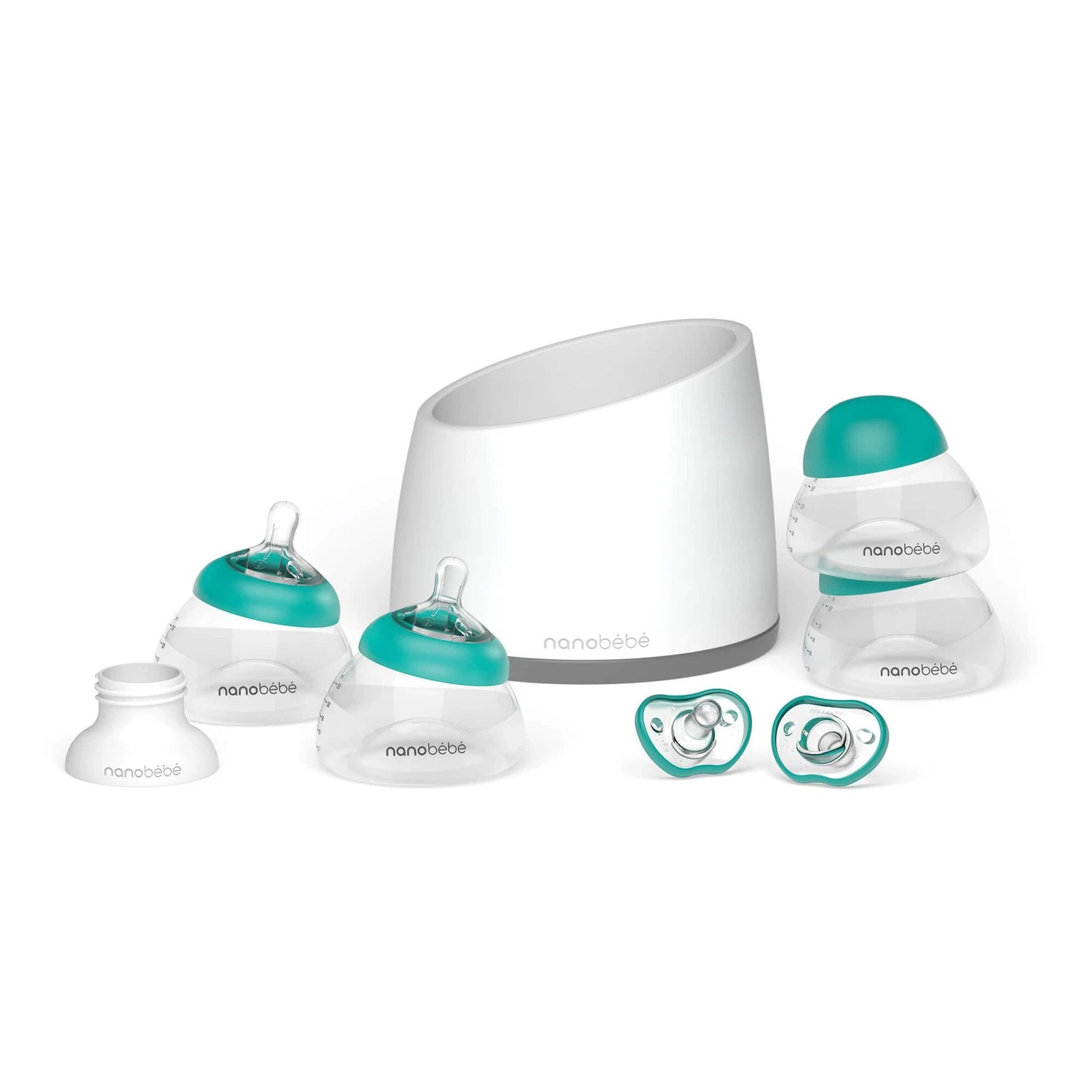 Nanobebe Breastmilk Baby Bottle Anti-Colic Starter Set with Silicone Pacifier...