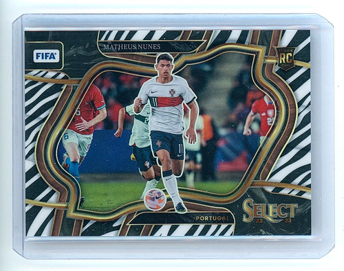 2022-23 Panini Select FIFA MATHEUS NUNES /25 RC Zebra Prizm Field Level Portugal