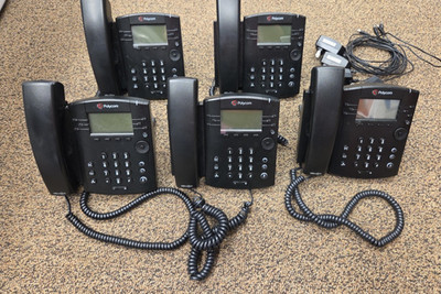 LOT OF 5 POLYCOM VVX 311 -  IP BUSINESS PHONES