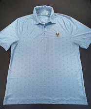 Cutter & Buck "Army Navy Country Club" Blue Short Sleeve Polo Shirt (Men's L)