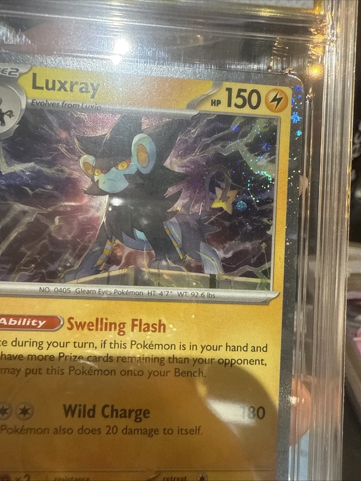2023 Luxray Paldea Evolved #71 COSMOS Holo Costco Promo W/2 Swirls Graded AGS 10 - Image 3 of 4