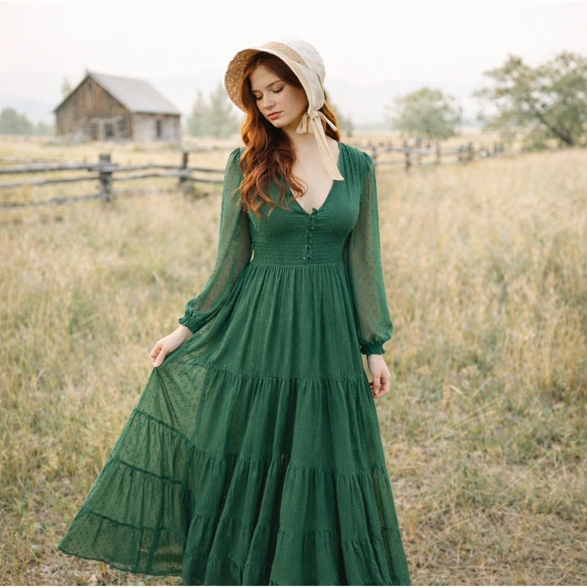 patrons of peace green dress Clothing for Women for sale Autumn wedding dress