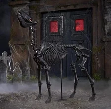 5.5 Ft. LED Black Skeleton Pony / Horse Home Accents Holiday NEW