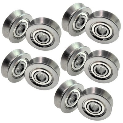 10Pcs V623ZZ Groove Guide Pulley Rail Ball Bearings For Linear Motion System