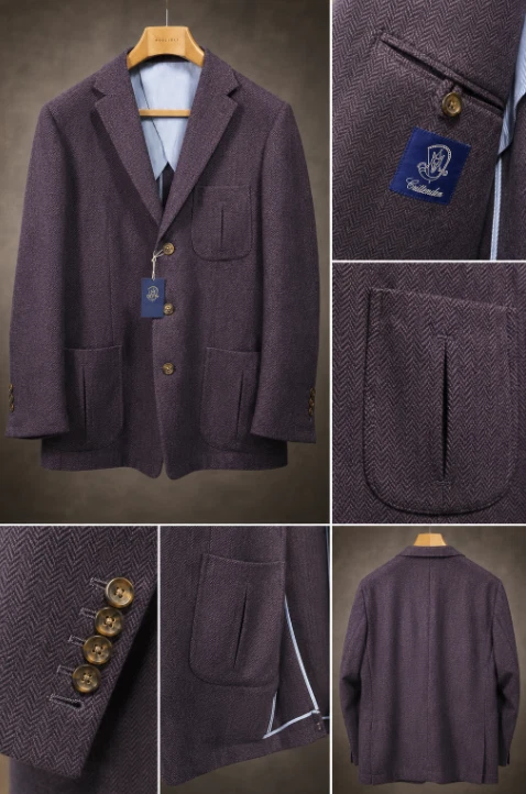 Crittenden Herringbone Purple Harris Tweed Wool Sport Coat Classic Blazer 44 L
Opens in a new window
