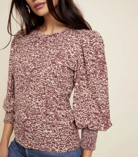 Nation Los Angeles Loren Puff Sleeve Top Anthropologie Sz S NWT  Sold Out!
