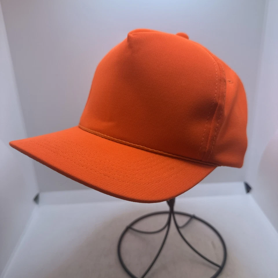Vtg YA Youngan Blaze Orange Deer Buck Hunting Adult SnapBack Hat Baseball Cap - Image 4 of 4
