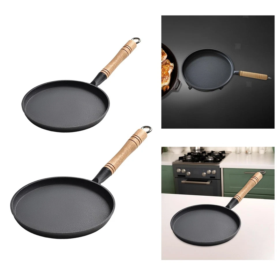 Runde Grillpfanne, Gusseisen-Bratpfanne, Antihaft-Koch-Omelette-Pfanne für - Bild 1 von 1