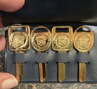 Vintage 23k Gold Plated Uncut Cadillac Key Set In Pouch — photo 2