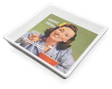 Boston International Anne Taintor Vintage Ceramic Napkin Holder Tray, 6.25"