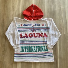 Vintage 90s Laguna International Pullover Hoodie Nautical Unisex Medium