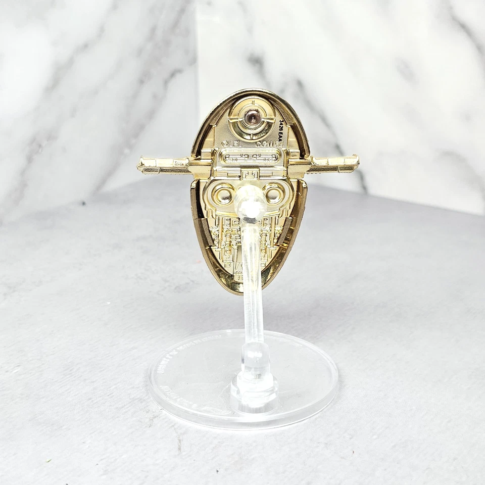 Star Wars Hot Wheels BOBA FETT Slave 1 nave estelar dorada y soporte fundido a presión Foto 3 de 4