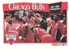 1991-92 NBA Hoops - #277 Chicago Bulls Team Card Michael Jordan Phil Jackson