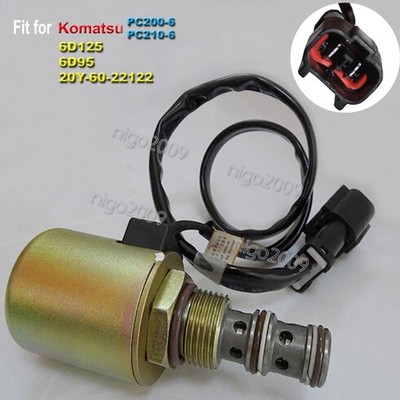 Rotary Pump Solenoid Valve 20Y-60-22122 for   6D125 Engine PC200-6 PC210-6 #jd